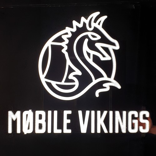 neon logo mobile viking