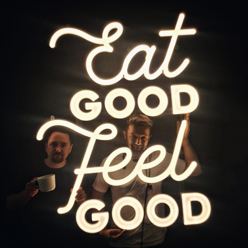 neon świetlny eat good feel good