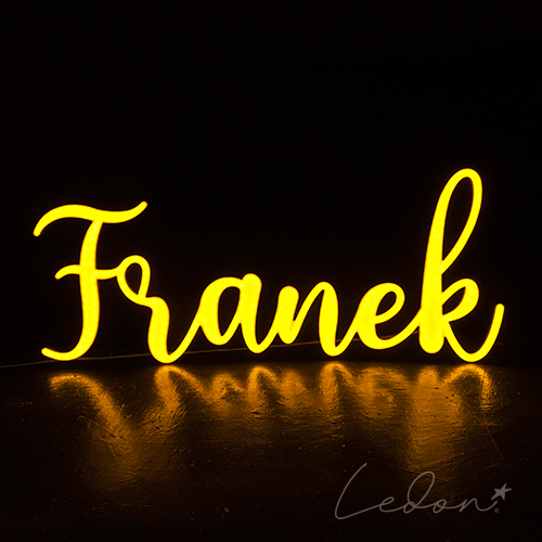 Świecące imię dziecka Franek