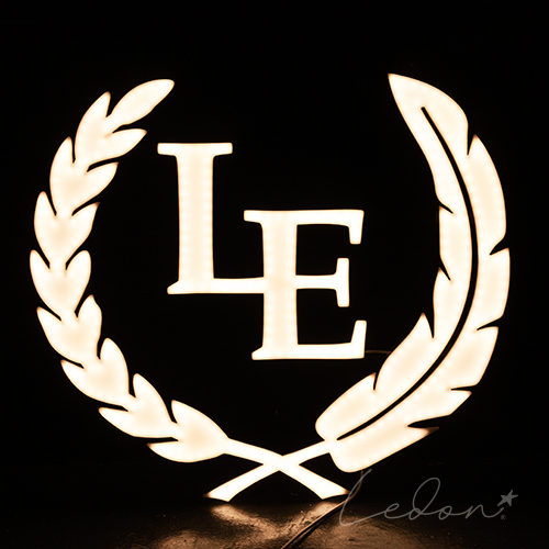 świecące logo LE
