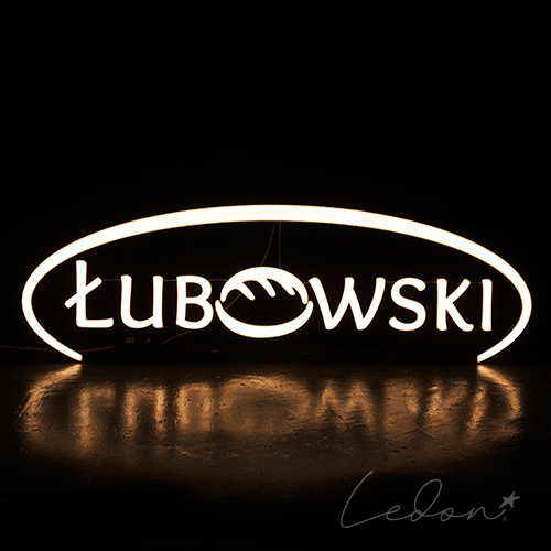 Neon ledowy piekarnia łubowski logo