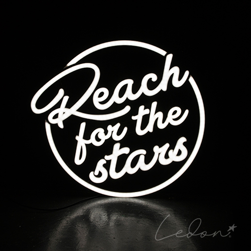 oświetlenie led logo reach for the stars