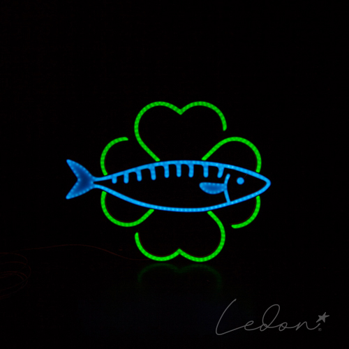 neon świetlny ryba