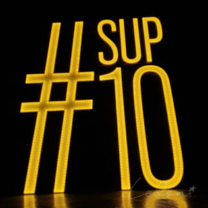 podświetlany napis #SUP 10