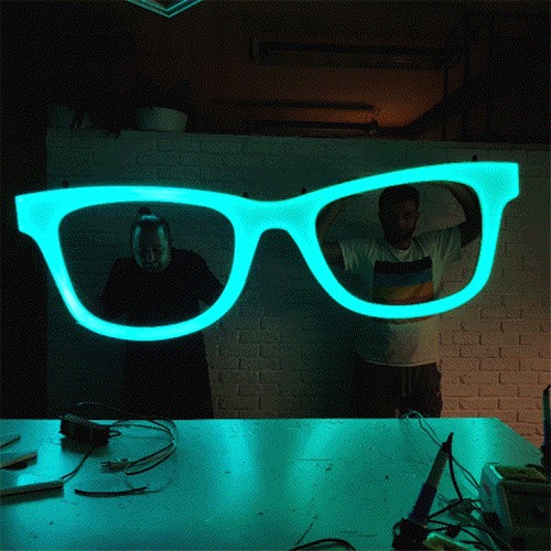 neon ledowy okulary