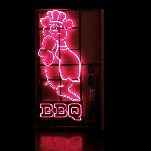 neon ledowy restauracja BBQ