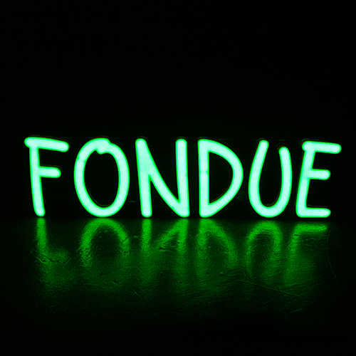 Neon zmieniający kolor Fondue