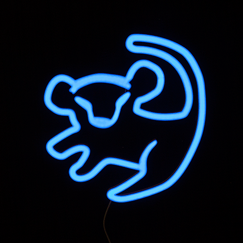 Neon świetlny na ścianę Simba