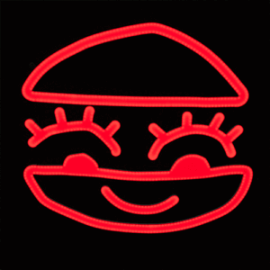 neon na zamówienie hamburger
