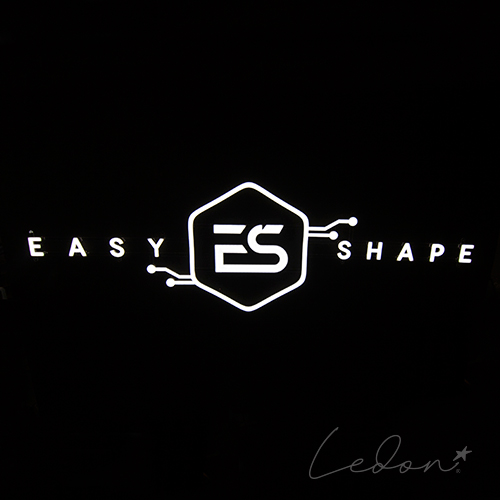 logo neon na ścianę easy shape