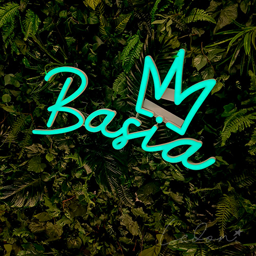 Świecący napis Basia