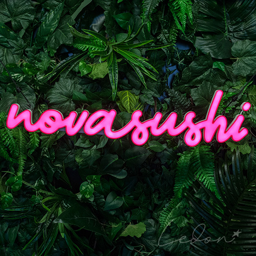 litery reklamowe nova sushi do restauracji sushi
