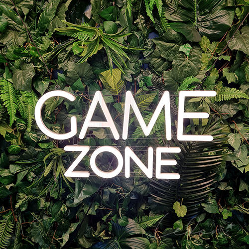 Świecący napis Game zone